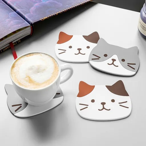 Podložky pod poháre mačky (4 kusy)