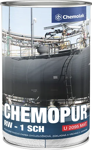 CHEMOPUR RW U 2095 - Matná dvojzložková polyuretánová farba (zákazkové miešanie) RAL 5017 - dopravná modrá 0,8 L