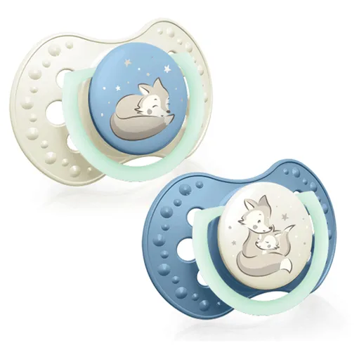 LOVI Cumlík silikónový dynamický night&day chlapec 18m+ 2 kusy