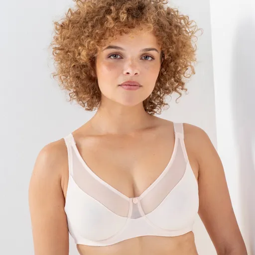 Zmenšujúca podprsenka z úpletu a čipky, s kosticami