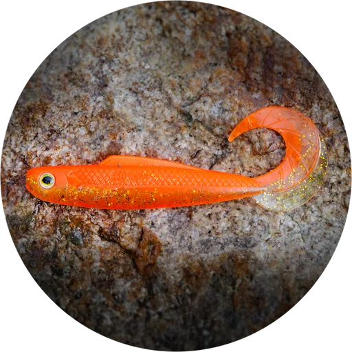 Redbass gumová nástraha twister kixter orange g uv - s 70 mm