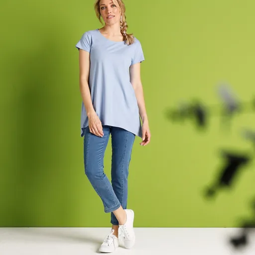 7/8 bielené džegíny, eco-friendly