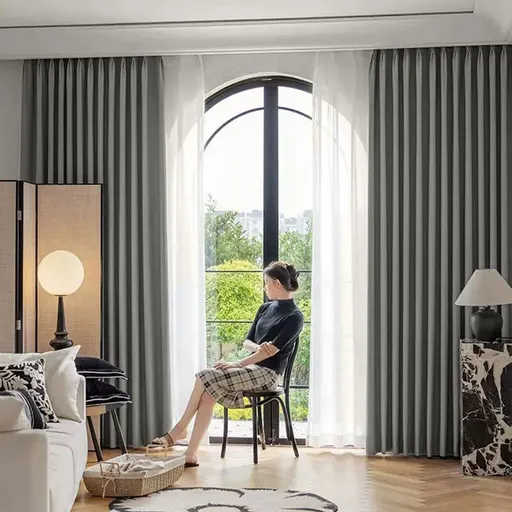 ARÔME HOME Záves zatemňovací béžovo-sivá, 135 x 245 cm