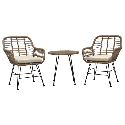 Autronic Záhradný set 1+2, kov, polyratan, prírodná, AZ-F1208 NAT