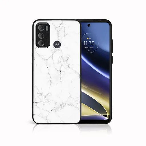 MY ART Ochranný obal Motorola Moto G60 WHITE MARBLE (144)