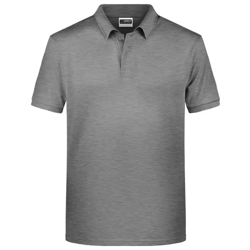 James & Nicholson (Daiber) Pánska polokošeľa z biobavlny 8010 - Šedý melír | 2XL