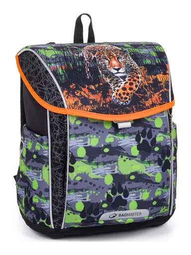 Školská aktovka Bagmaster Prim 24 B Green/Black/Orange