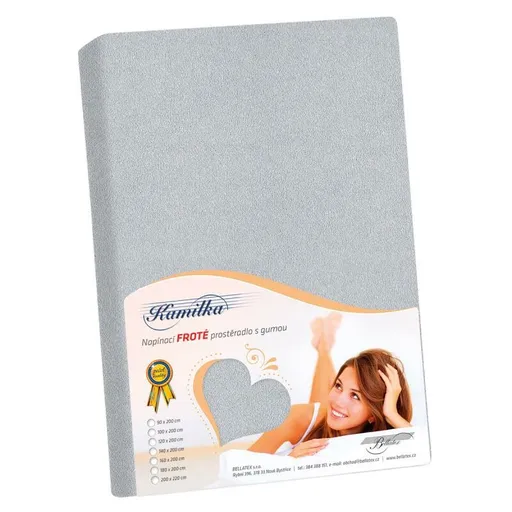 Bellatex Froté prestieradlo Kamilka stredne sivá, 140 x 200 cm