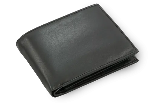 Čierna pánska kožená peňaženka s vnútornou zápinkou 513-4404A-60