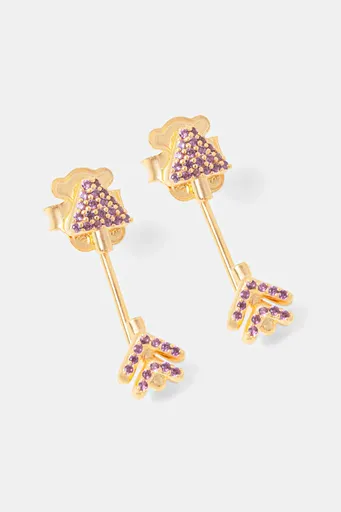 Pozlátené náušnice Tous