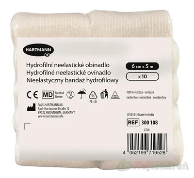 Ovínadlo hydrofilné neelastické nesterilné 6cmx5m 10ks