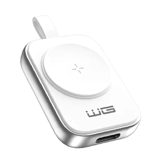 WG - Nabíjacie magnetické zariadenie s USB-C pre Apple Watch, bielo strieborná