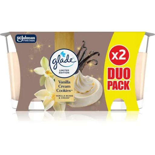 GLADE Vanilla Cream Cookies vonná sviečka 2x112 g