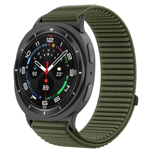 NYLON Vymeniteľný remienok pre Samsung Galaxy Watch8 / Watch8 Classic tmavozelený