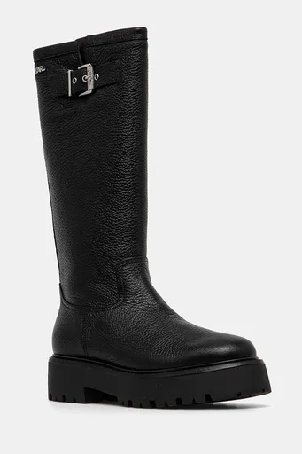 Kožené čižmy Karl Lagerfeld BURLY BIKER