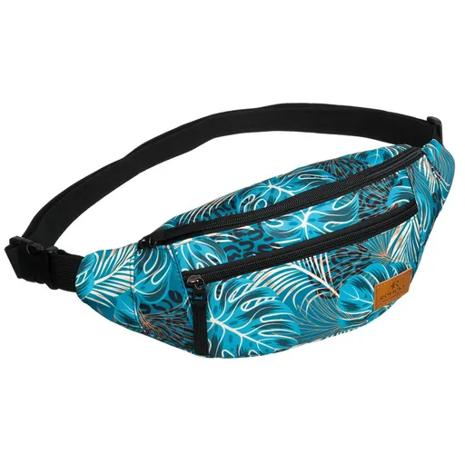 Dámska kapsička z polyesteru s rastlinným vzorom