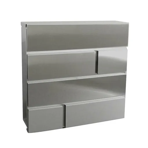 Poštová schránka BRICKS 370 x 370 x 105 mm, nehrdz. oceľ