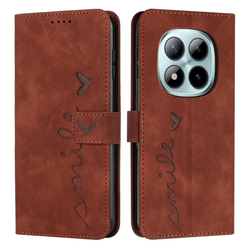 ART SMILE Peňaženkový kryt s remienkom pre Xiaomi Redmi Note 15 Pro+ 5G / POCO M8 Pro 5G hnedý