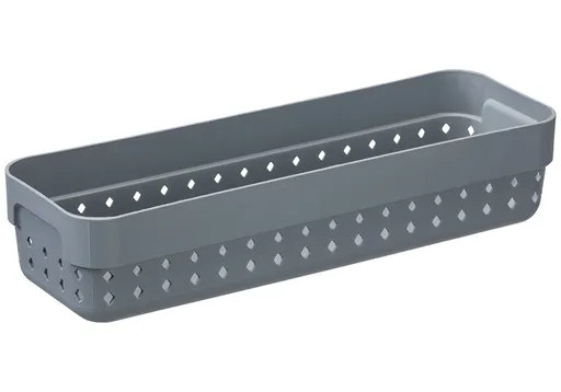 PLAST TEAM - Košík Seoul M šedý, 7,8x5x23,8cm, umelá hmota