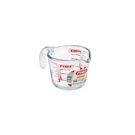 Sklenená odmerka s lievikom PYREX 250ml