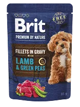 Brit Premium Dog Fillets Gravy Lamb&Green Peas 85g