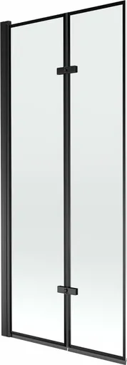 MEXEN - Castor vaňová zástena 2-krídlo 80 x 150, čierna vzor, čierna 892-080-002-70-70