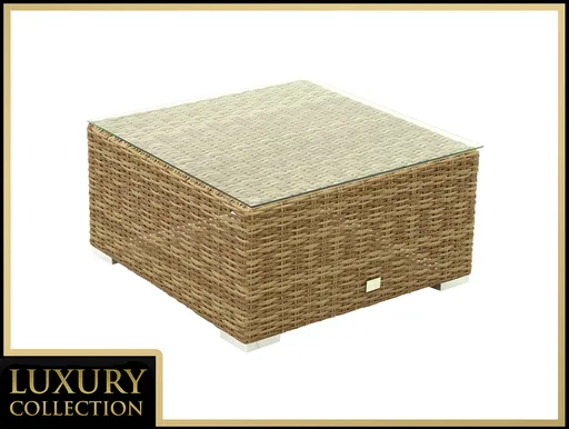 DEOKORK Ratanový stolík/taburet MALIBU (béžovo-hnedá)