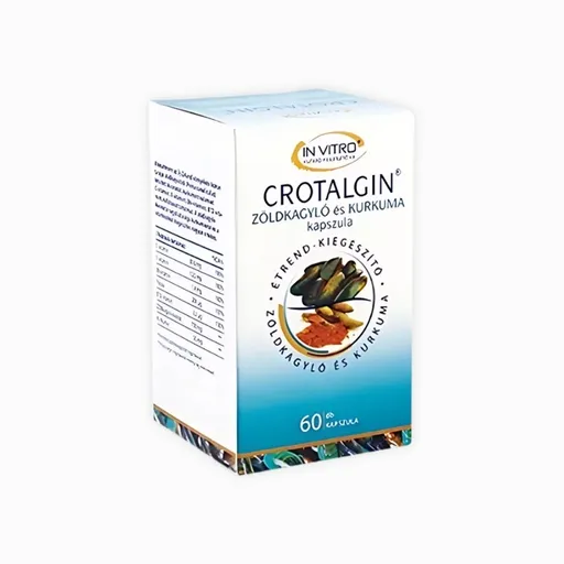 IN VITRO Crotalgin kapsule - prírodná podpora kĺbov s extraktom zo zelenej mušle a kurkumy - 60 kapsúl - InVitro