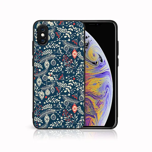 MY ART Kryt s vianočným dizajnom Apple iPhone X / XS MISTLETOE (070)