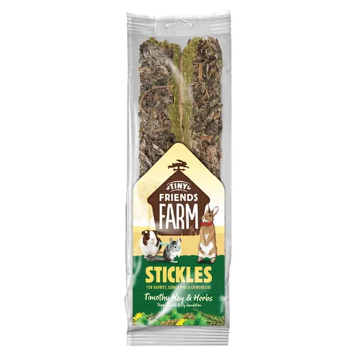 SUPREME Tiny Friends Farm Stickles seno a bylinky tyčinky 100 g