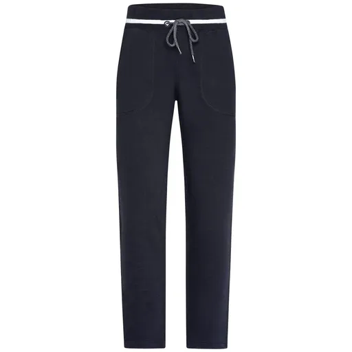 James & Nicholson (Daiber) Dámske tepláky s kontrastným pruhom JN779 - Tmavomodrá / biela | L