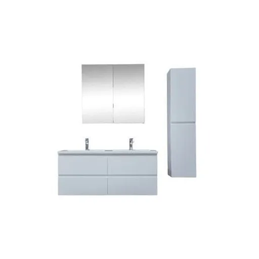 Kúpeľňová skrinka s umývadlom SAT B-Way 119x50x45 cm biela lesk KSETBWAY20