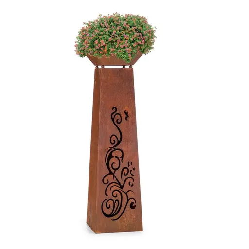 Blumfeldt Kvetinová veža kvetináč Kvetinový stĺp Ohnisko Oceľový hrdzavý dizajn