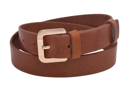 Kožený dámsky opasok 721-30-33 koňak pracka Blanka