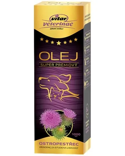 VITAR Veterinae Ostropestrecový olej pre psy a mačky 1000ml