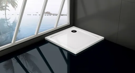 OLSEN SPA - Štvorcová mramorová sprchová vanička VENETS - Rozmer A - 80, Rozmer B - 80 VANKCTVE80