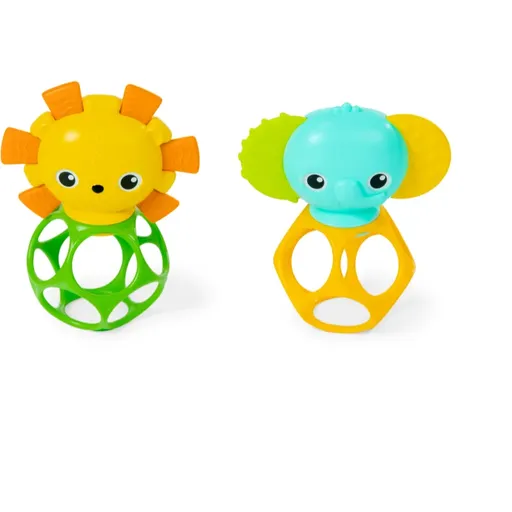 Bright Starts Soother Pals™ Easy-Grasp hračka s hryzadielkom 3 m+ 2 ks
