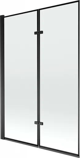 MEXEN - Castor vaňová zástena 2-krídlo 120 x 150, čierna vzor, čierna 892-120-002-70-70