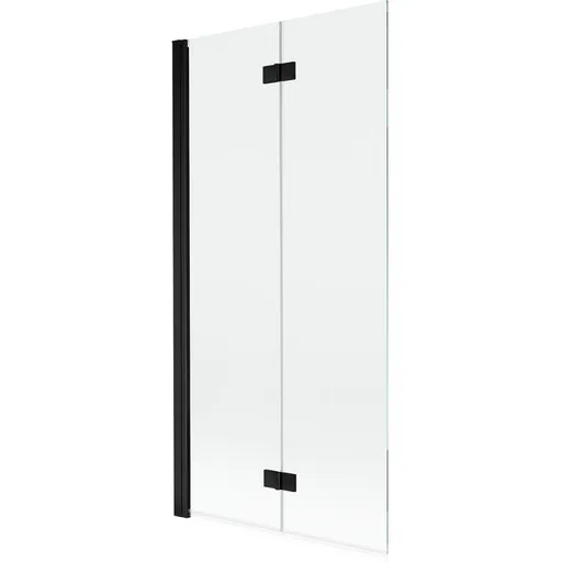 MEXEN - MIST vaňová zástena 90x150 cm 6mm 2-s, čierna, číra, ľavá 8A9-090-002-70-00-L