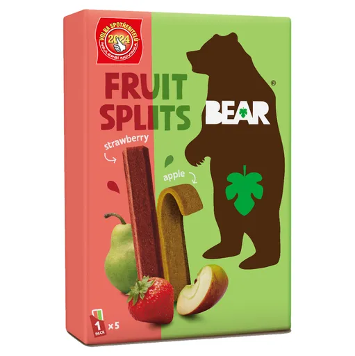 BEAR Fruit splits jahoda a jablko 5 x 20 g