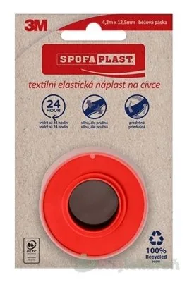 3M SPOFAPLAST č.131N Textilná elastická náplasť 4,2 m x12,5 mm, béžová, na cievke 1 ks
