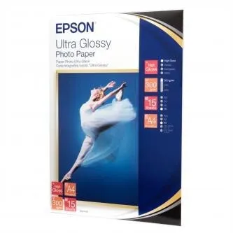 Epson Ultra Glossy Photo Paper S041927 C13S041927, 13x18cm, lesklý, biely, foto papier