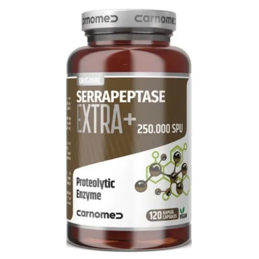 CARNOMED Serrapeptase extra+ 250 000 SPU 120 kapsúl