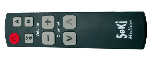 Ovládač diaľkový  SEKI  MEDIUM čierny pre seniorov - univerzálny - veľké tlačidlá
