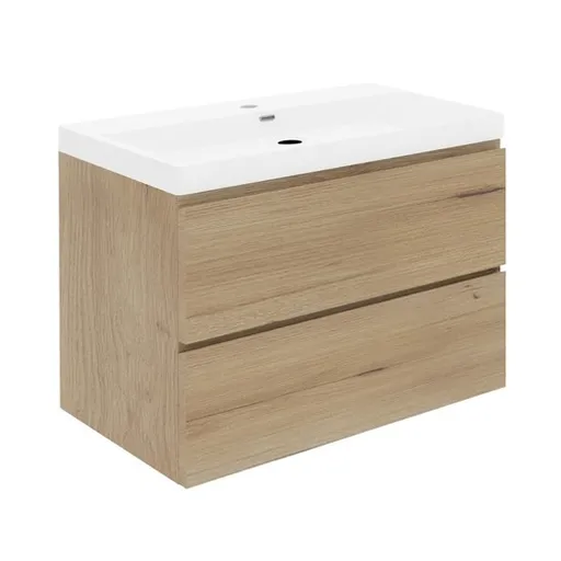 Kúpeľňová skrinka s umývadlom SAT B-Way 79x50x45 cm dub mat BWAY280OAKU4