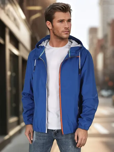 Pánska prechodná modrá bunda Dstreet TX4699