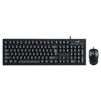 Genius KM-100SE COPILOT 31330009403, sada klávesnice s optickou myší, CZ/SK, drátová (USB), černá