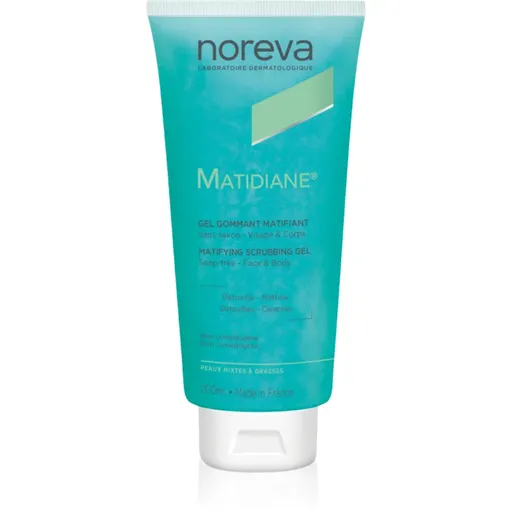 Noreva Matidiane Matifying Scrubbing Gel čistiaci peelingový gél pre mastnú a problematickú pleť 200 ml