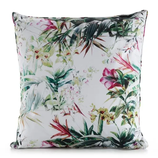 ArtFir Obliečka na vankúš GARDEN 31A | biela/zelená 45 x 45 cm