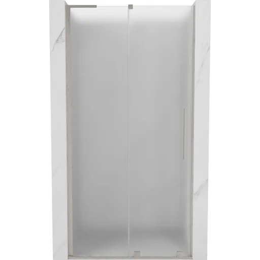 MEXEN/S - Velar L posuvné sprchové dvere 100, dekor, nikel kartáčovaný 871-100-003-31-97